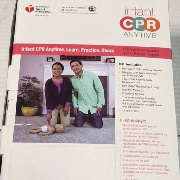 Infant CPR Anytime Brown Skin Kit By American Heart Association New Open Box - Picture 7 of 8